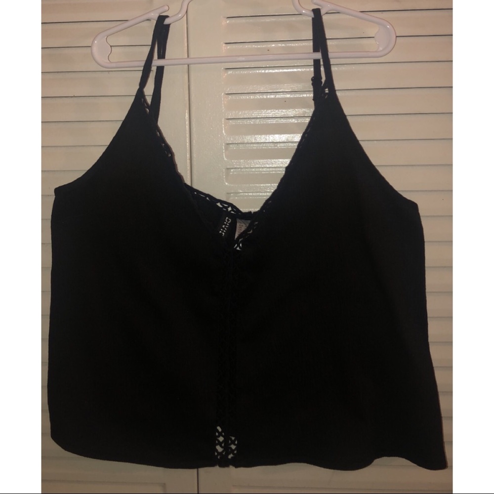 H&M black tank crop top